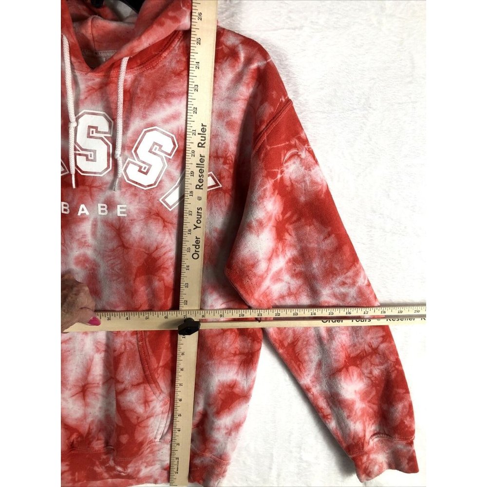 Sassy Babe Tye Dye  Woman's Hooded Sweatshirt - Picture 16 of 16